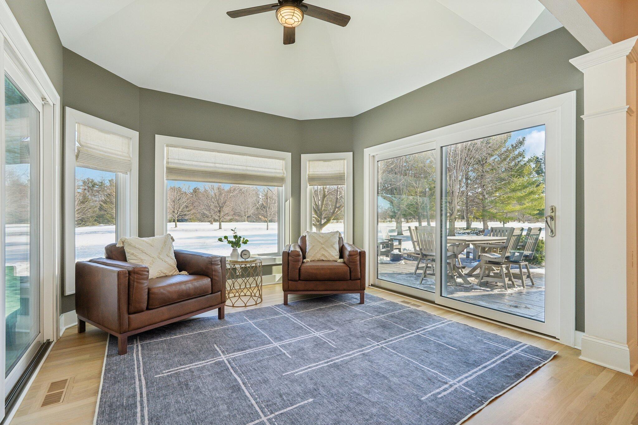 W331N3460 Maplewood Road Nashotah, WI 53058 - Photo 26 of 78 Sunroom w/doors to patio and porch
