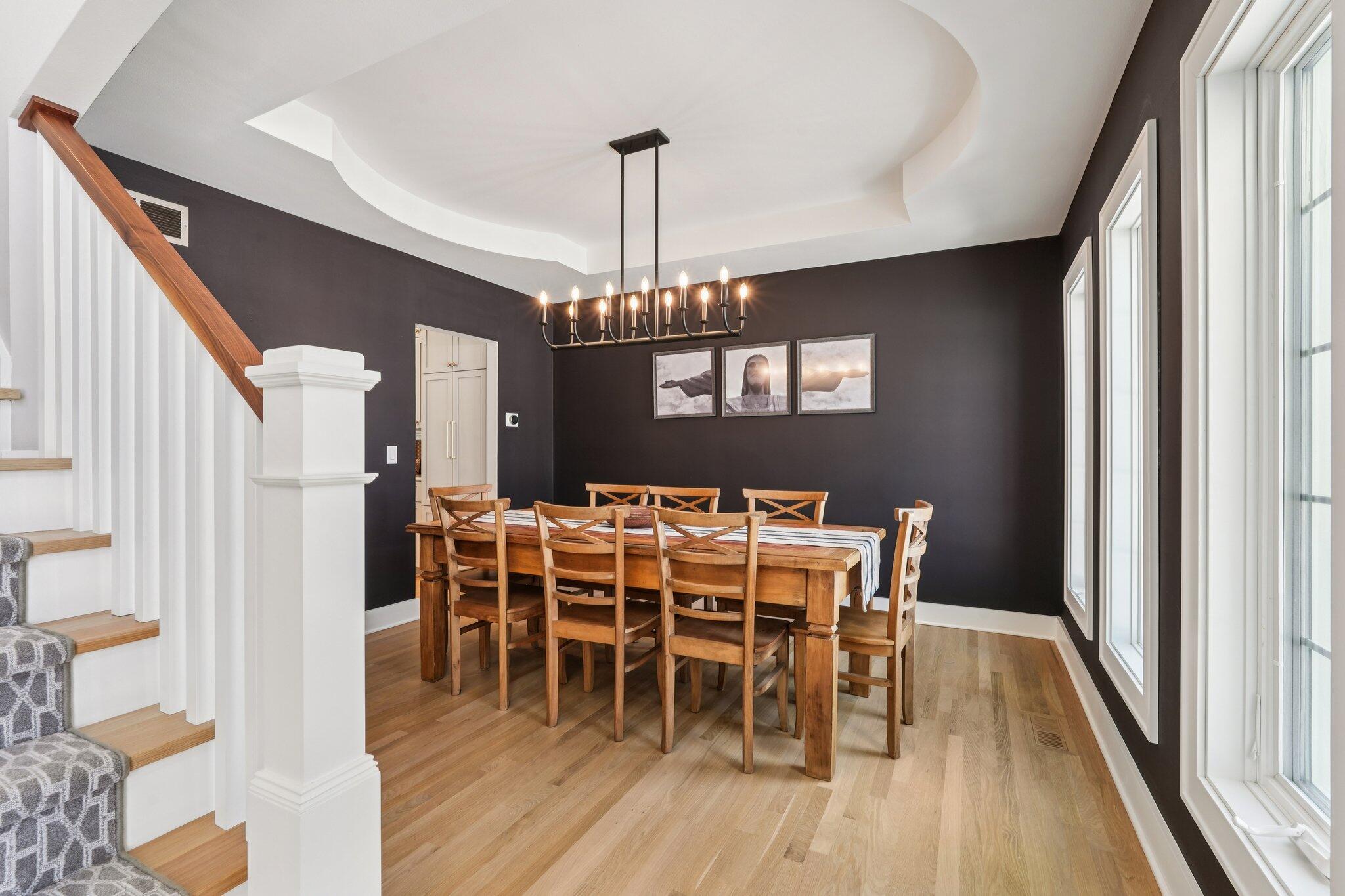W331N3460 Maplewood Road Nashotah, WI 53058 - Photo 32 of 78 Dining room with coved ceiling