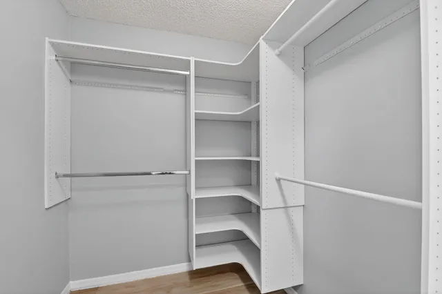 a view of a lake with a big yard and palm trees