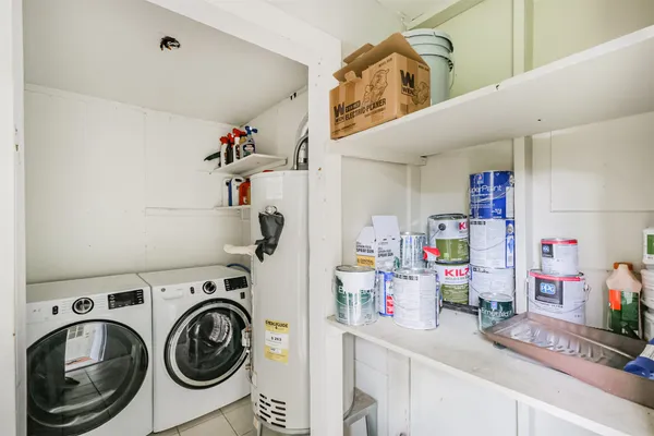 a view of storage and utility room with toys