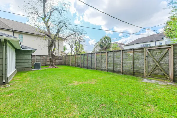 a view of a backyard with a garden