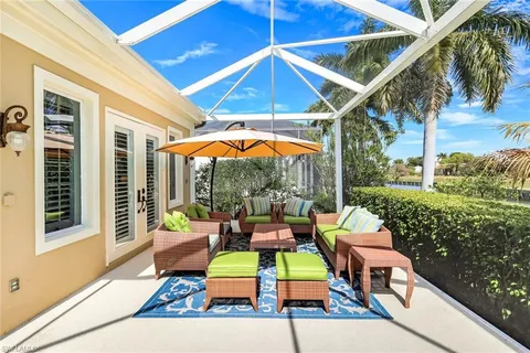 a view of an outdoor sitting space