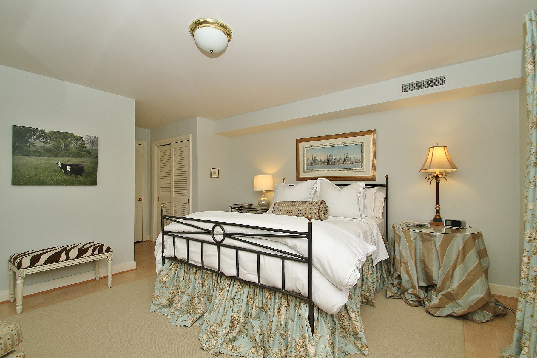 45 Cardinal Road Southwest Roanoke, VA 24014 - Photo 30 of 35 a bedroom with a bed and chandelier