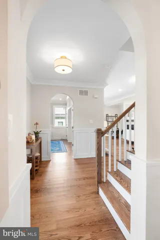 a view of a hallway to of a house