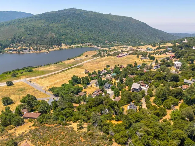 a view of lake and mountain