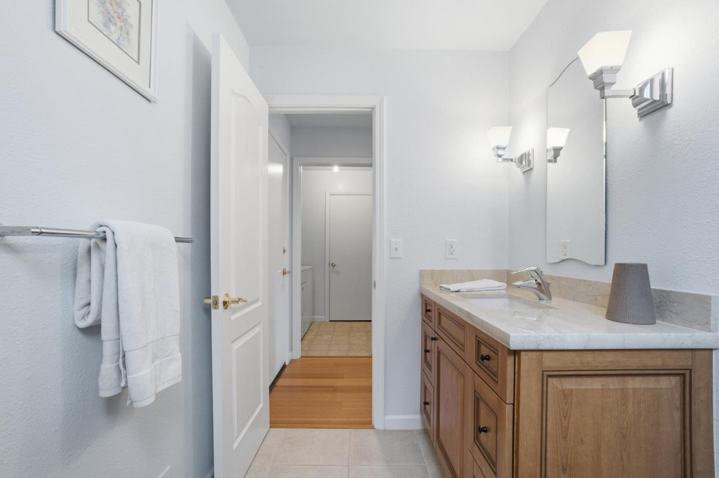 25 Merion Road Half Moon Bay, CA 94019 - Photo 28 of 72 a bathroom with a sink vanity granite tub and shower