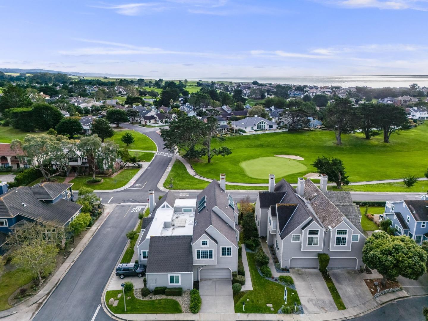 25 Merion Road Half Moon Bay, CA 94019 - Photo 59 of 72 an aerial view of a house with a garden and lake view