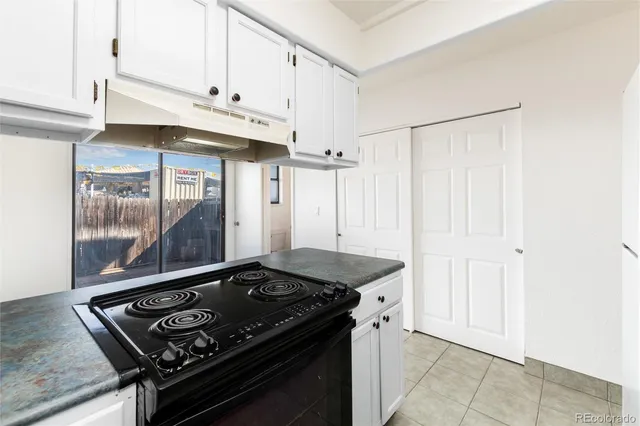 a stove top oven sitting inside of a kitchen