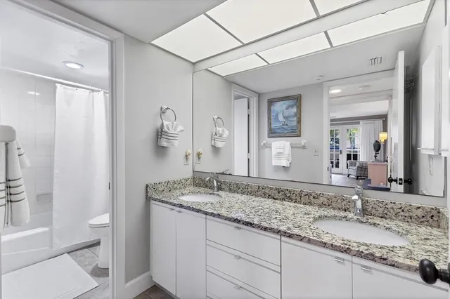 a view of a garden with a fountain