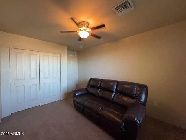 a view of a livingroom with a couch