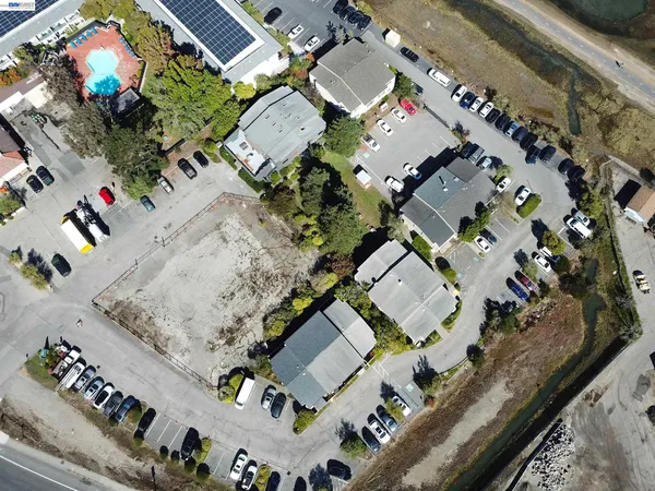 an aerial view of a city