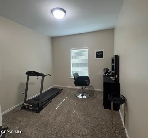 a room with gym equipment