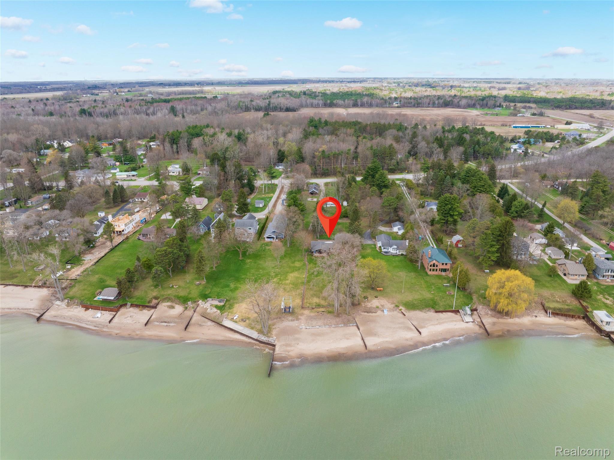 8171 Lakeshore Road Lexington, MI 48450 - Photo 10 of 45 Drone / aerial view of a large body of water