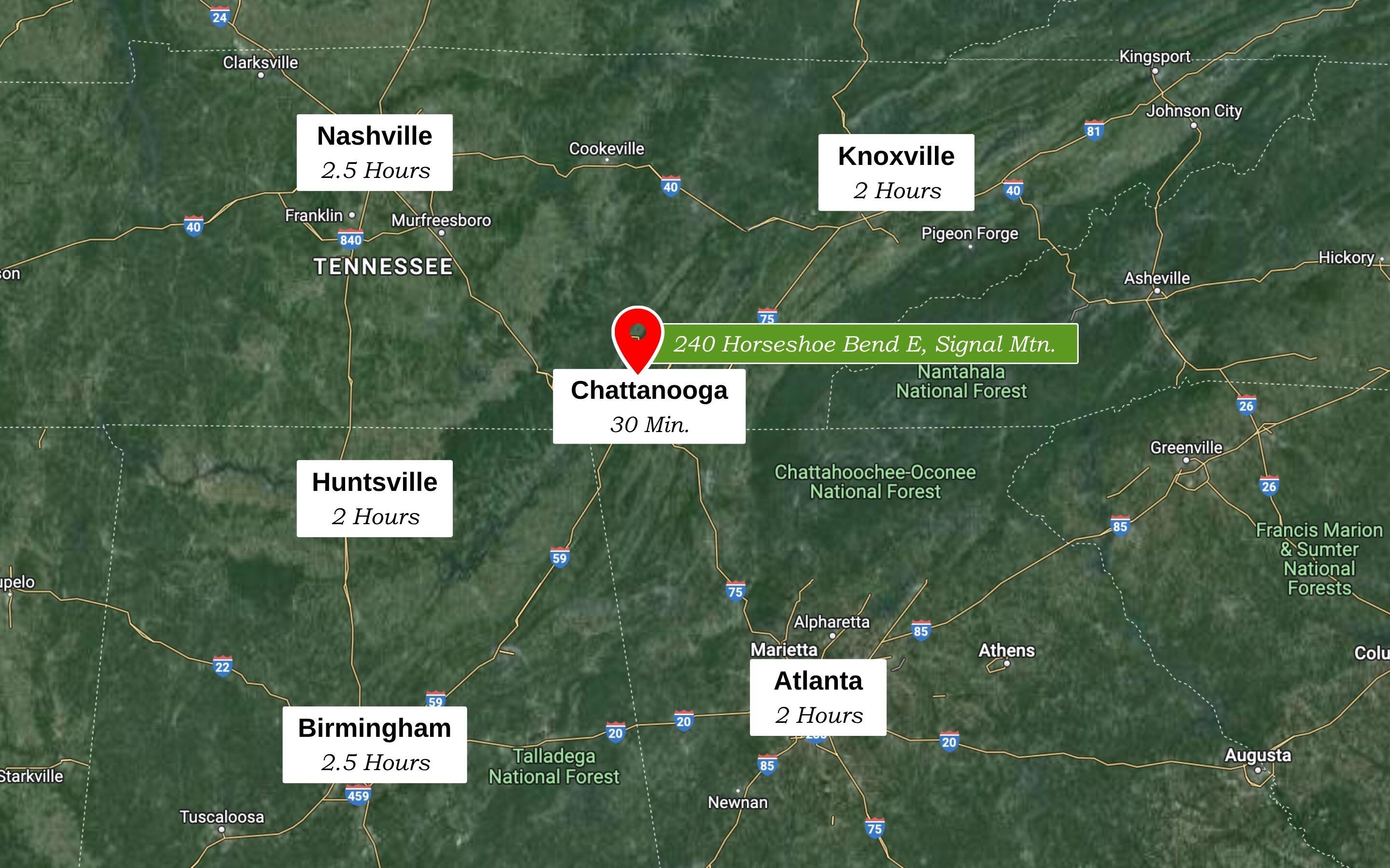 240 Horseshoe Road Signal Mountain, TN 37377 - Photo 56 of 56 Map