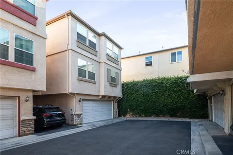 a car parked in front of a house
