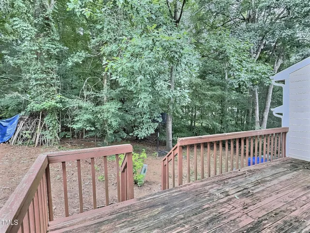 a view of wooden deck