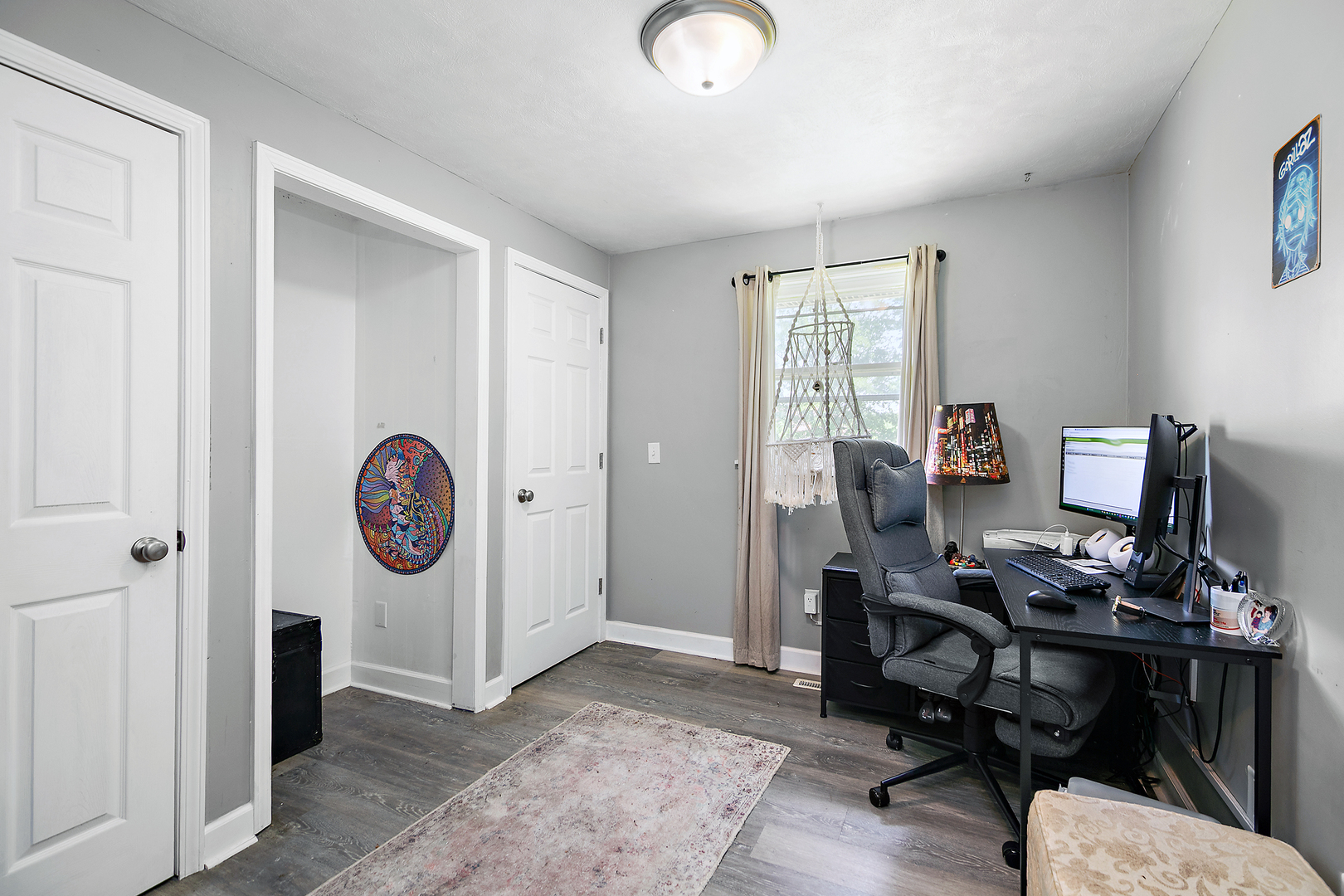 1572 North 2000E Road Bourbonnais, IL 60914 - Photo 13 of 18 a view of a workspace with furniture and a window