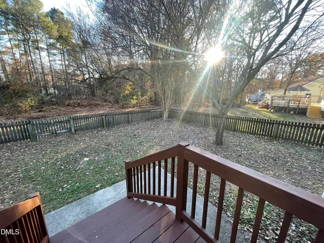 a view of street from the deck