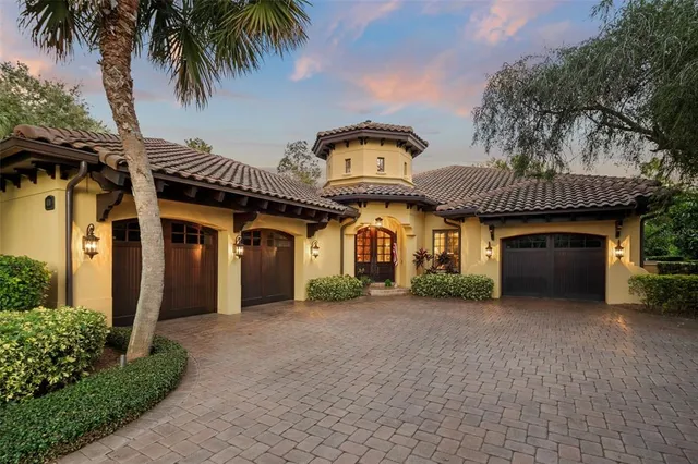 a view of a house with a space porch and entertaining space