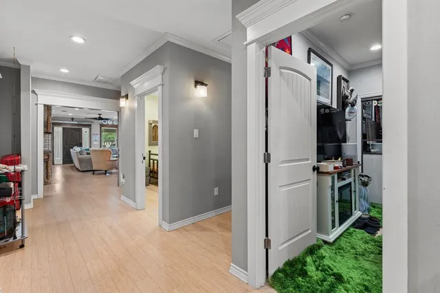 a view of a walk in closet