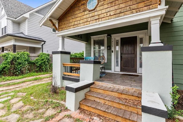 front view of a house with a porch