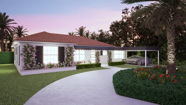 a front view of a house with a yard and porch