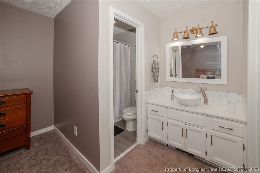 6005 Dalton Road Fayetteville, NC 28314 - Photo 31 of 44 a bathroom with a toilet sink and mirror