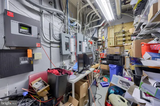 a view of a workspace with furniture