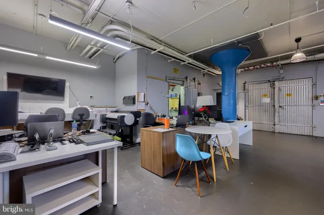 a kitchen with lots of counter top space