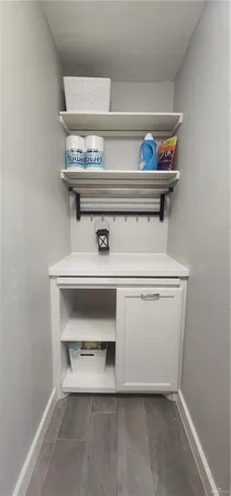 a close view of washer and dryer