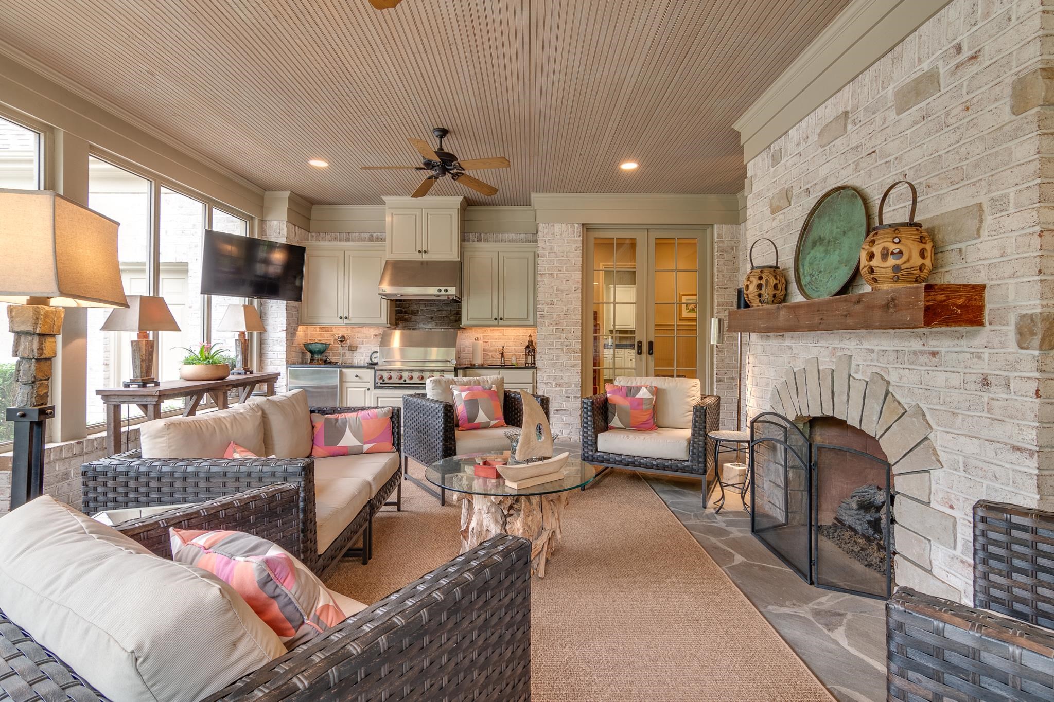 4865 Roane Road Memphis, TN 38117 - Photo 32 of 39 a living room with fireplace furniture and a fireplace