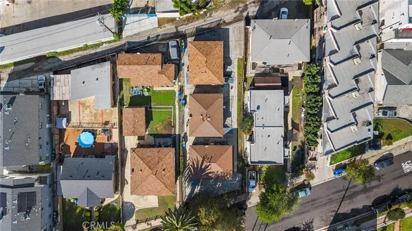an aerial view of multiple house