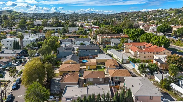 an aerial view of a city
