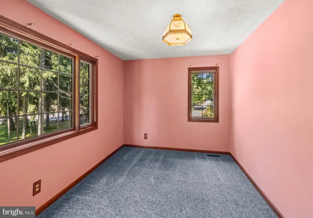 a view of hallway with stairs