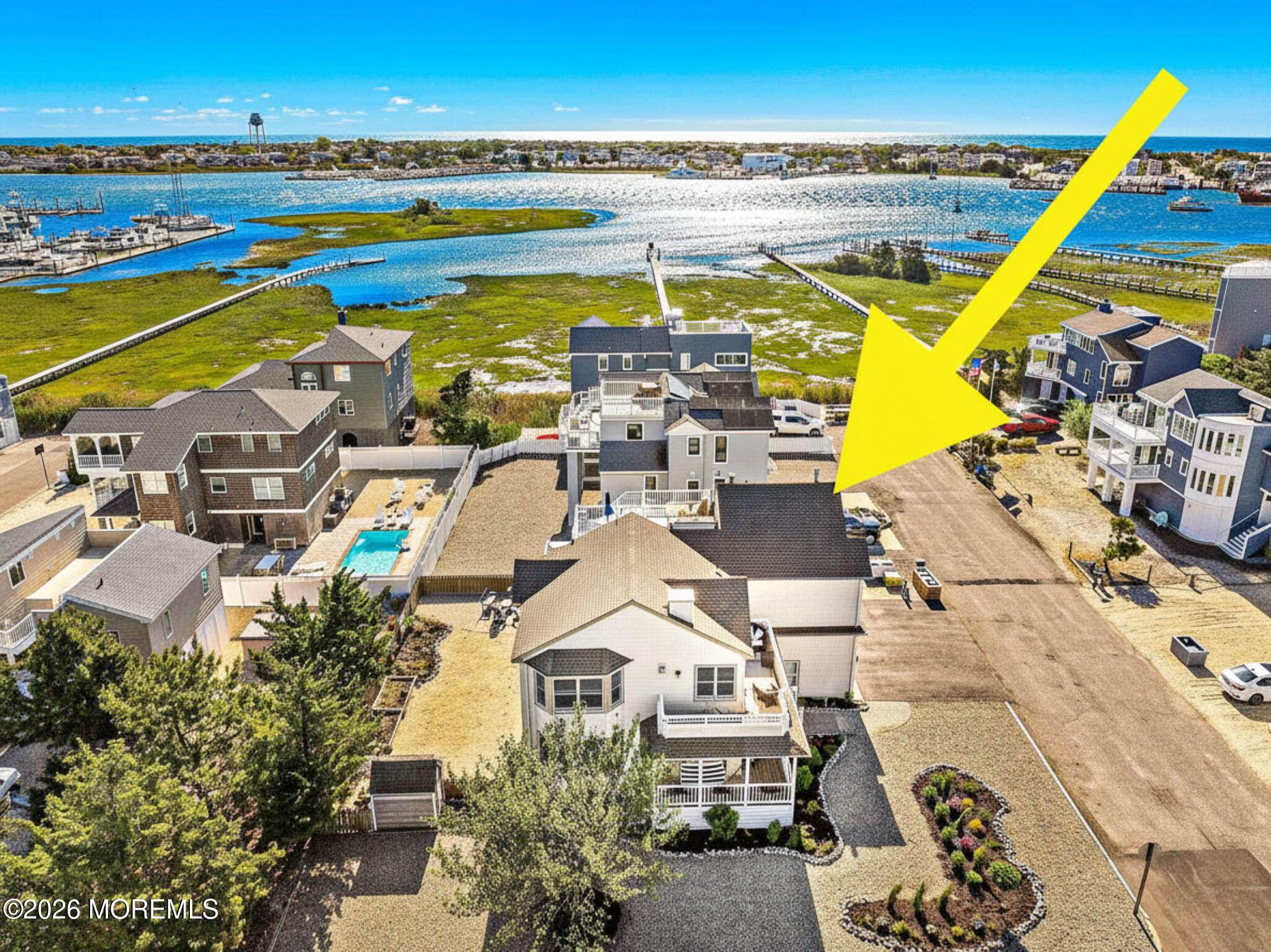 5 A Sunset Boulevard Barnegat Light, NJ 08006 - Photo 46 of 65 an aerial view of a house with a ocean view