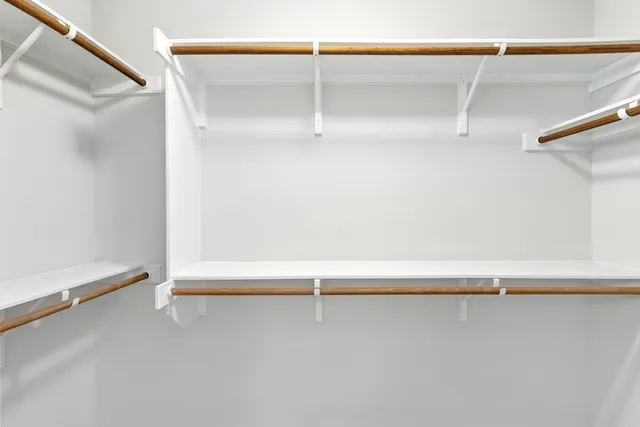 a close view of closet