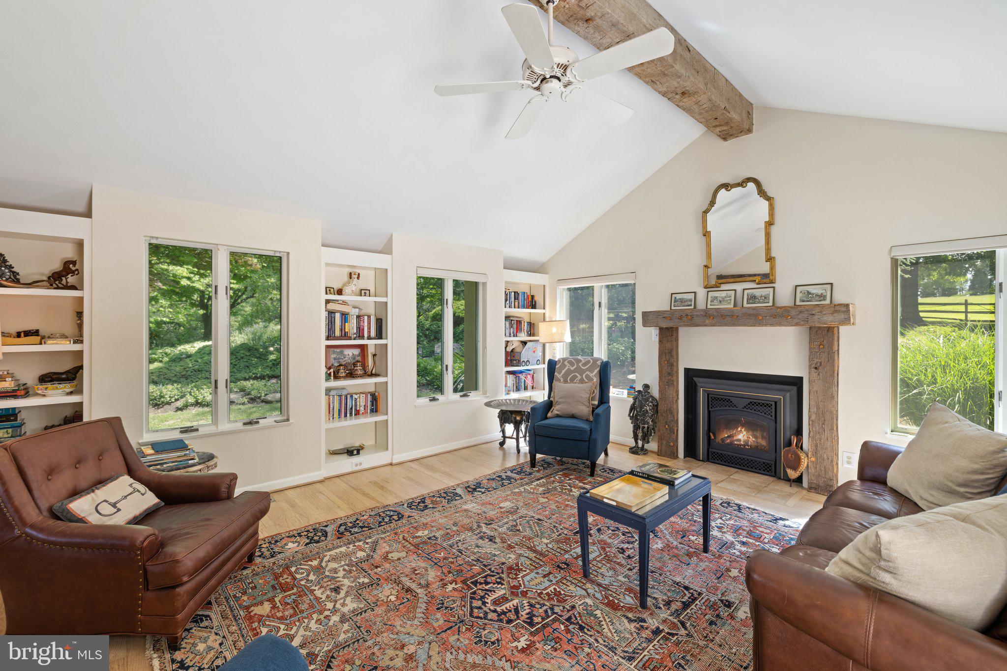 1248 Delaplane Grade Road Upperville, VA 20184 - Photo 6 of 77 Garden views. Recessed built-in shelving.