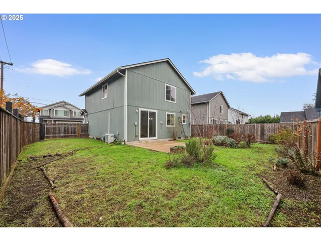 a house view with a garden space