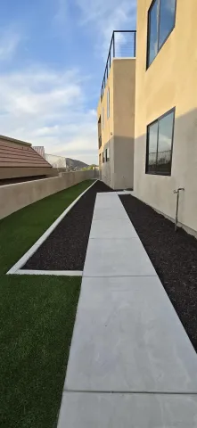 a view of swimming pool with a yard