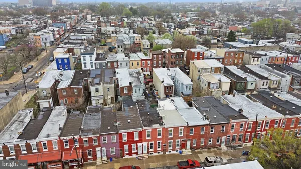 an aerial view of city