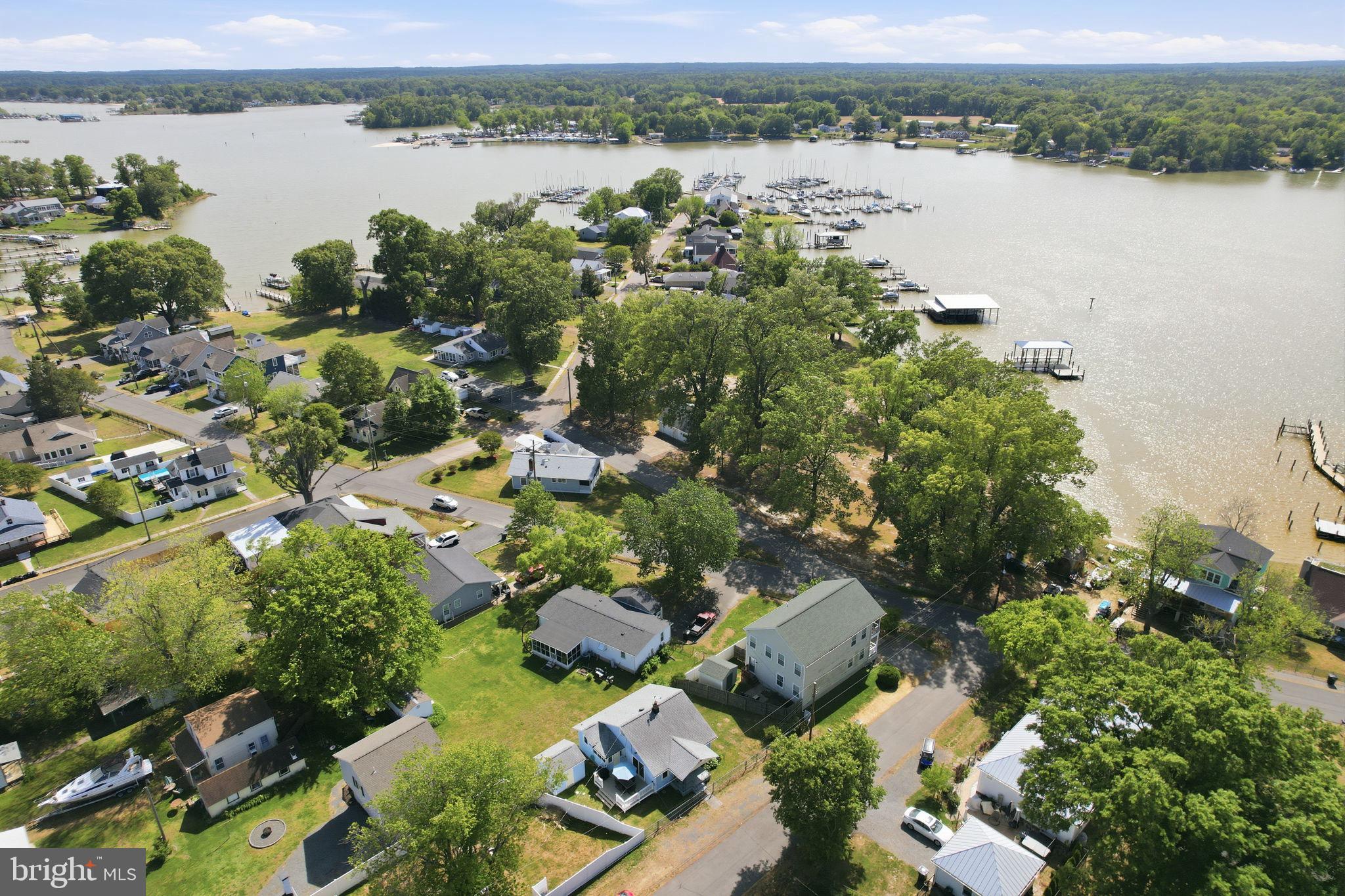 312 Vernon Street Colonial Beach, VA 22443 - Photo 14 of 45 an aerial view of a houses with outdoor space and lake view