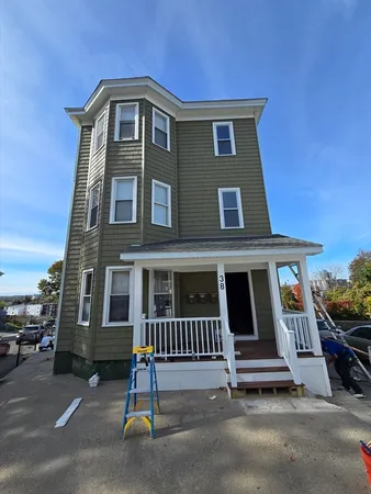 a front view of a house