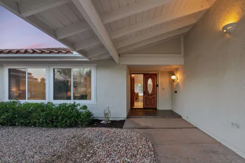 a front view of a house