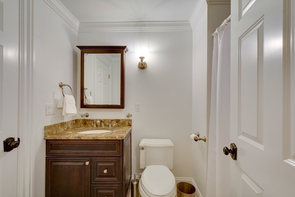 63 Brook Street Wellesley, MA 02482 - Photo 29 of 41 a bathroom with a sink vanity mirror and toilet