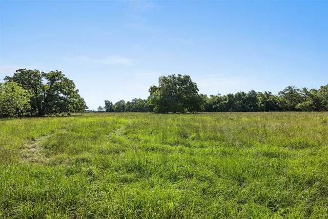 a view of a lake with a big yard
