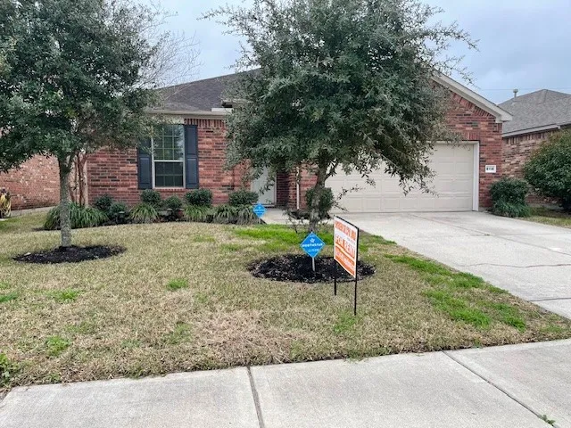 a backyard of a house with seating space