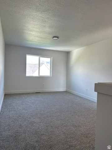 1886 North 300 West Logan, UT 84341 - Photo 11 of 18 Spacious room featuring neutral carpeting, white walls, a large window, a ceiling-mounted light fixture, and white baseboards