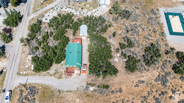Birds eye view of property