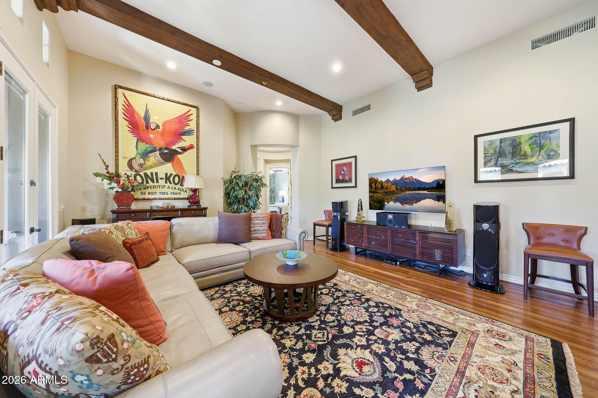 8891 East Mountain Spring Road Scottsdale, AZ 85255 - Photo 5 of 33 a living room with furniture and a rug
