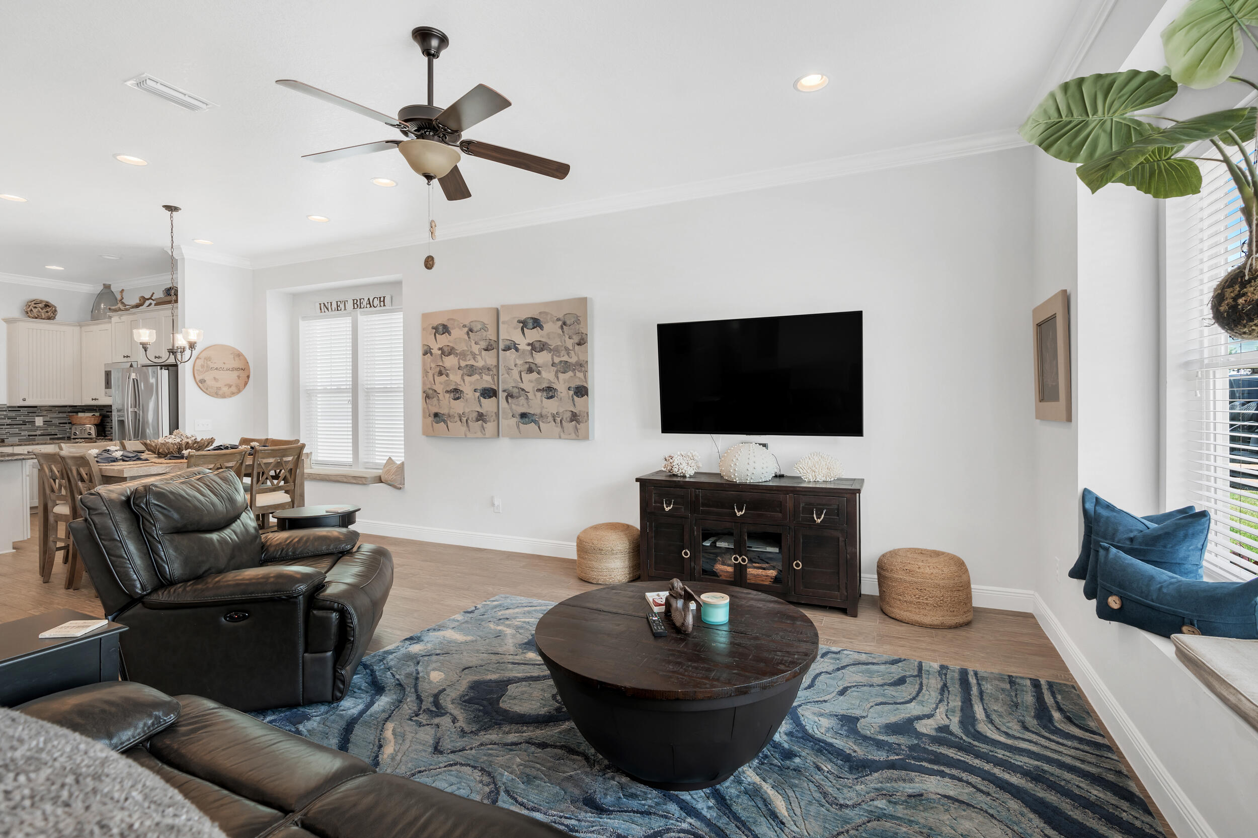 38 Inlet Cove Inlet Beach, FL 32461 - Photo 23 of 51 a living room with furniture and a flat screen tv